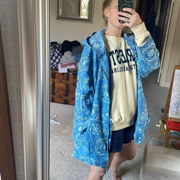 Carole Little Woman Linen Boho Zip Up Jacket With Hood - Picture 12 of 12